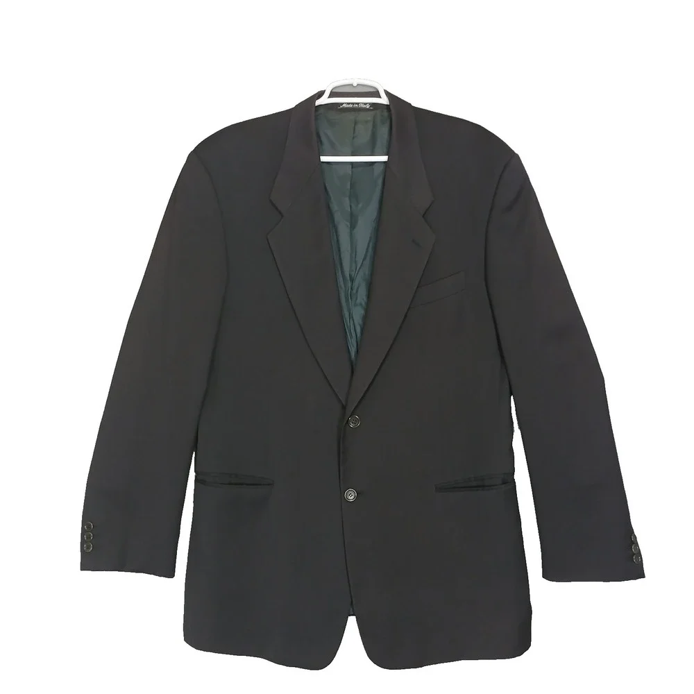 Mani by Giorgio Armani Mens Blazer Jacket Size 42L Brown‎ Virgin Wool Sport Coat